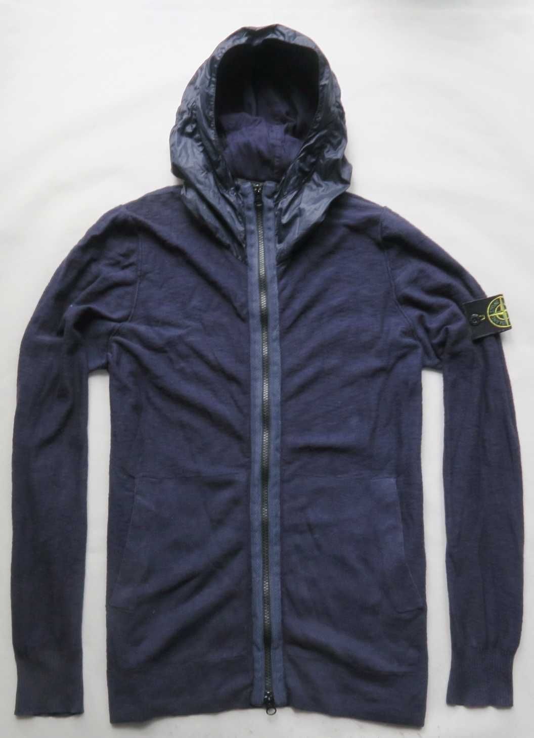 Stone Island sweter na zamek z kapturem i patką M