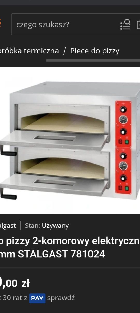Piec do pizzy stalgast 781024