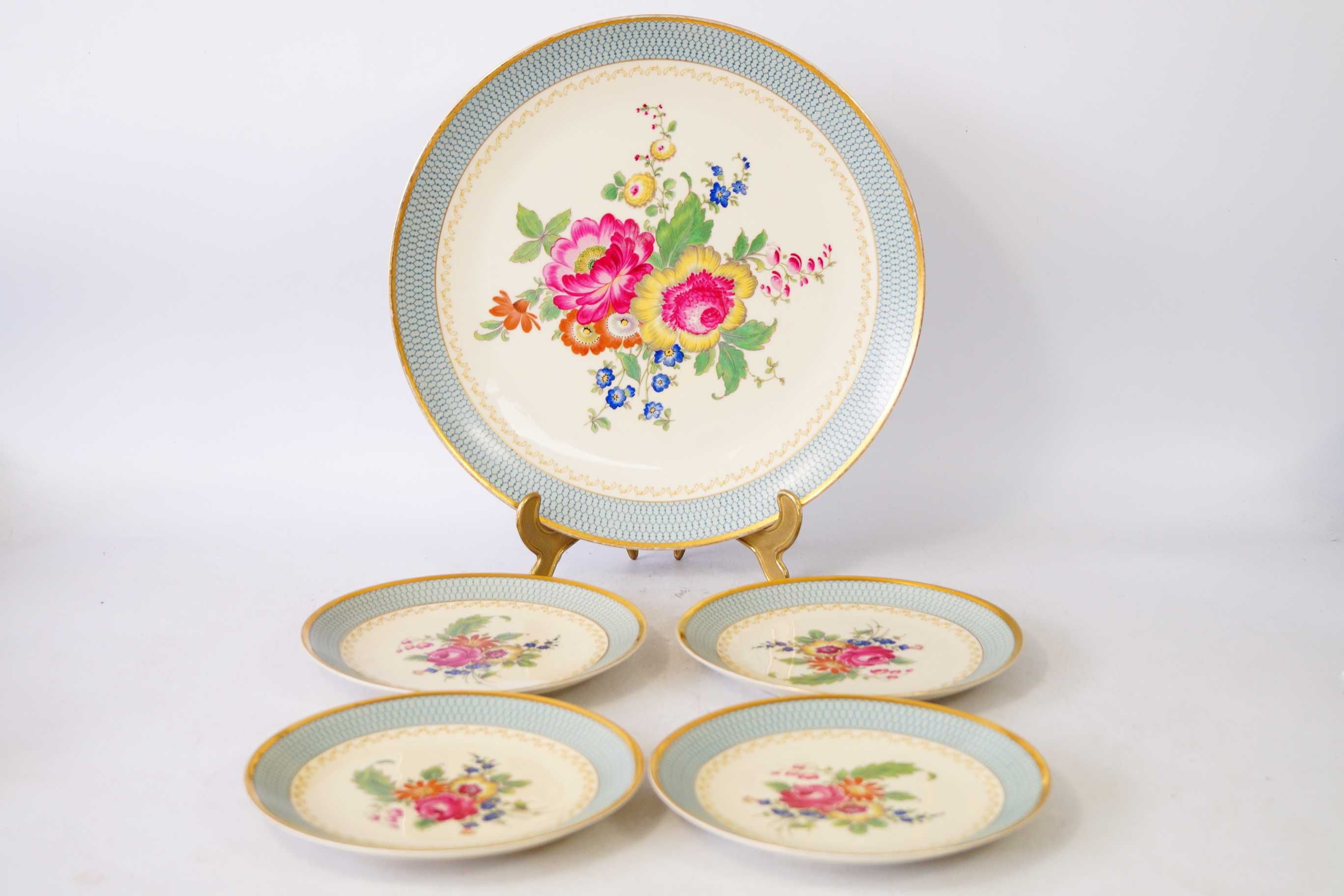 THOMAS IVORY komplet pater porcelanowych kwiaty