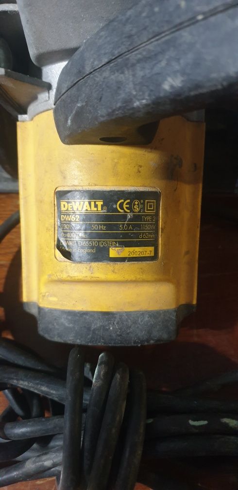Продам циркулярную пилу"Dewalt"DW62,made in England,1150 watt
