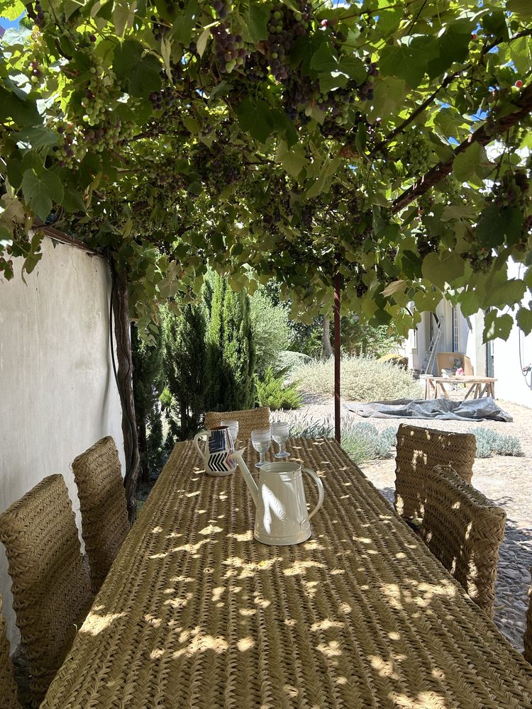 Mesa jantar em rattan com 10 cadeiras 2,90m