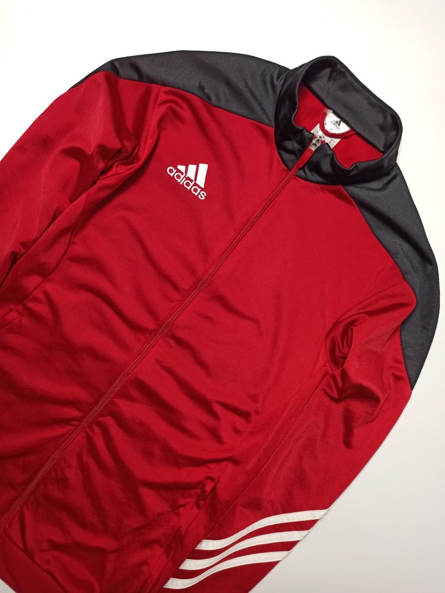 Кофта олимпийка спортивная красная мужская Adidas Размер - М