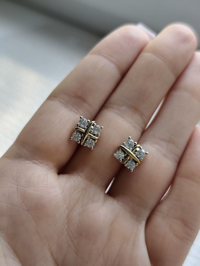 Серьги гвоздики серебро 925пр.