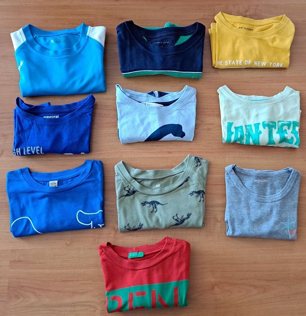 Conjunto de T-shirts Menino 7/8 anos - 10 peças