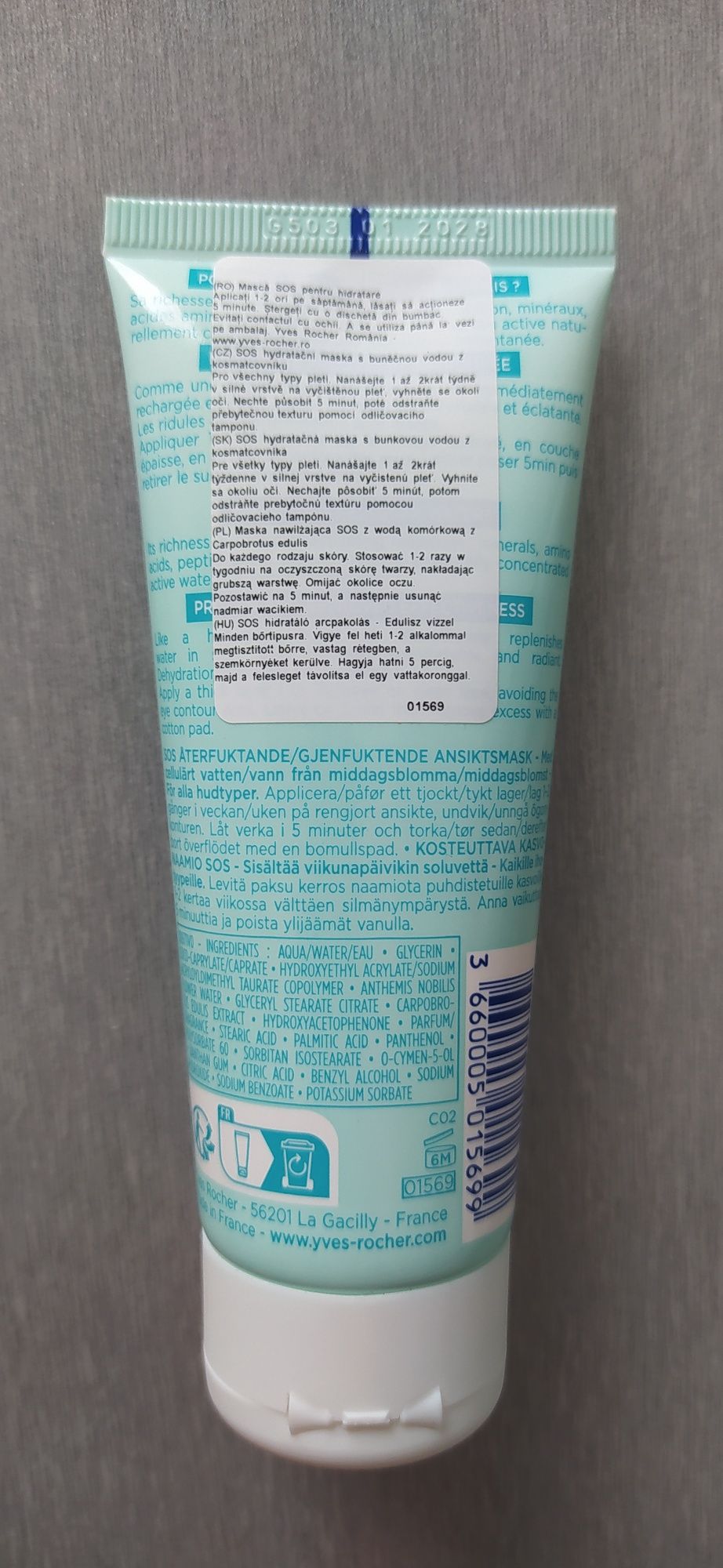 Yves Rocher Nawilżająca maska SOS 75 ml Hydra Végétal.