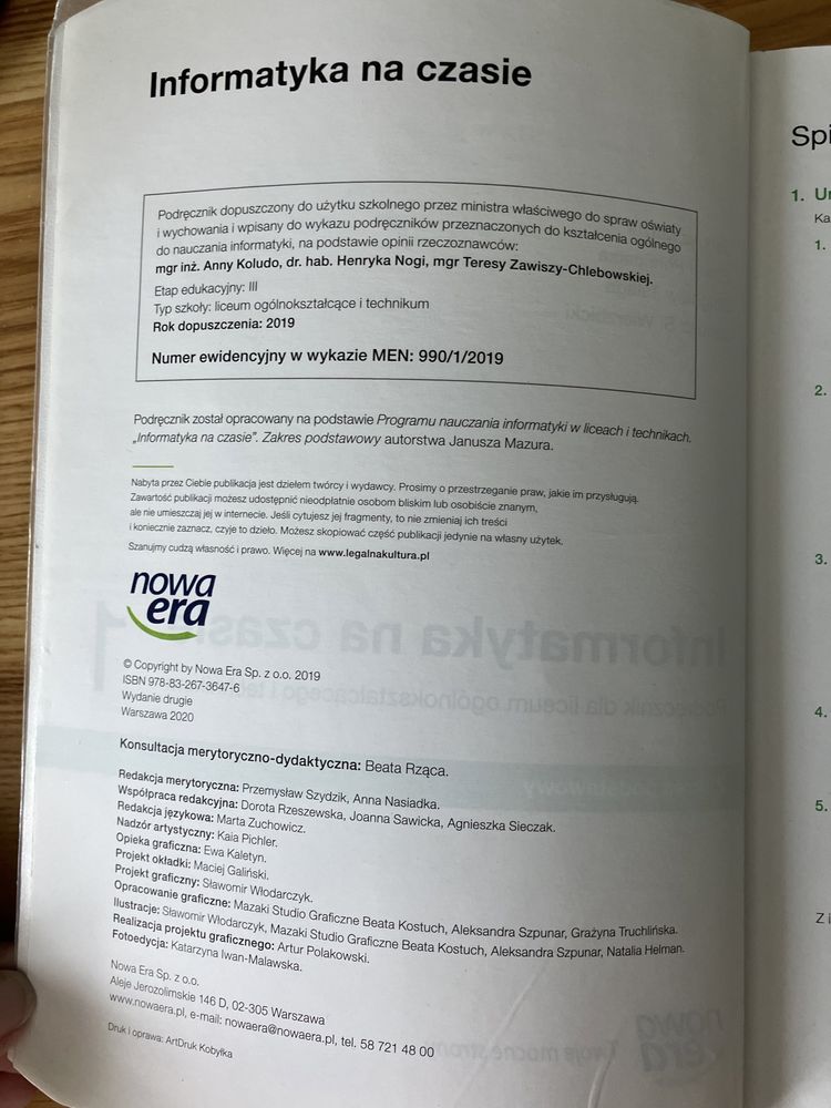 Informatyka na czasie 1 podręcznik zakres podstawowy Nowa Era