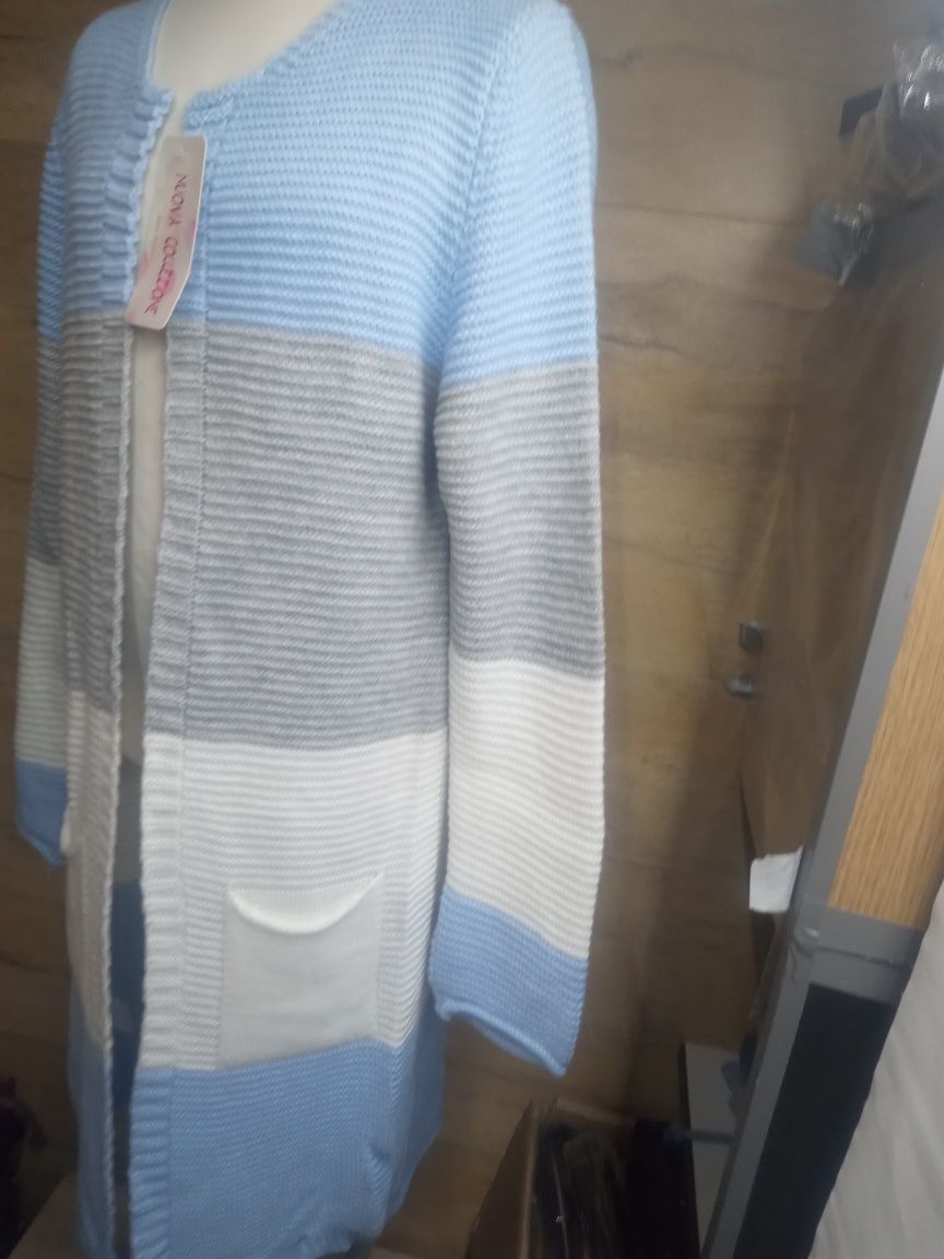 Sweter/kardigan długi 3 kolory wyprzedaż Włoska produkcja wyprzedaż
