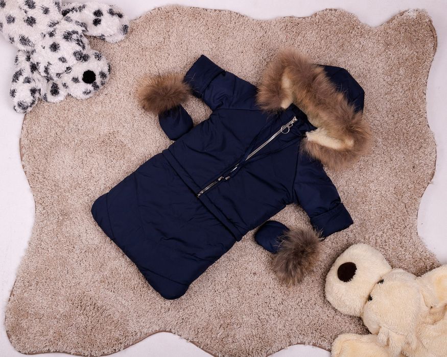 Зимовий дитячий комбінезон-трансформер 3в1 від 0 до 2 років