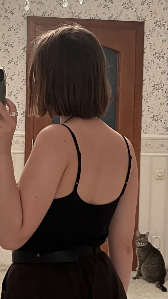 чорна атласна майка