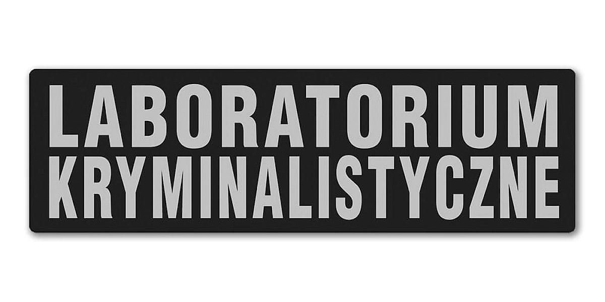Emblemat LABORATORIUM KRYMINALISTYCZNE odblaskowy na rzepie 31 x 10 cm