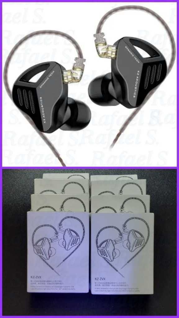 KZ - ZVX In Ears NOVO. Fones de ouvido / Auriculares. Preto