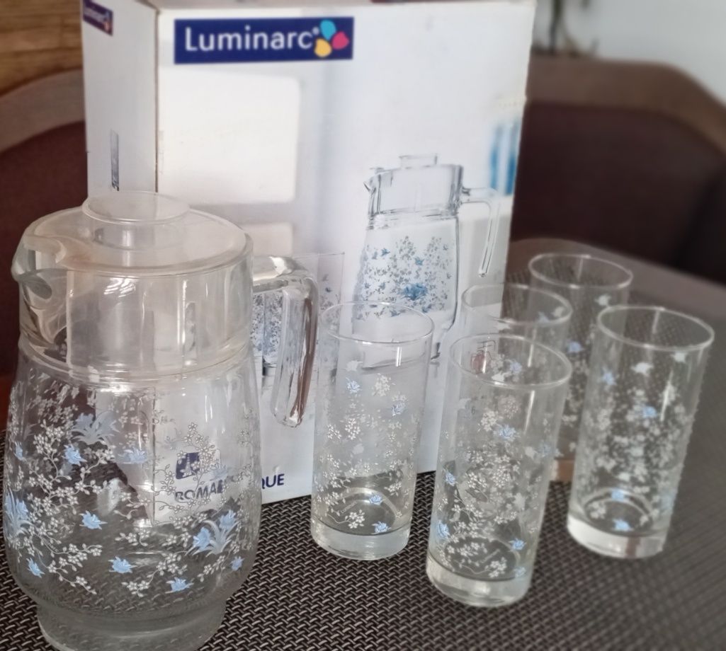 Графін+стакани Luminark,френч-прес для кави,чаю; термос,стакан дитячий