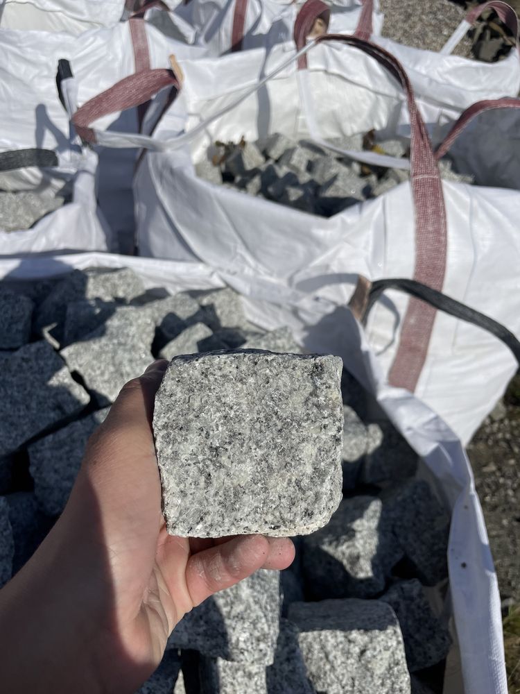 Kostka Granitowa 4x6, 7x9, 8x11 Szary Granit Brukowa Kamień Ogrodowy