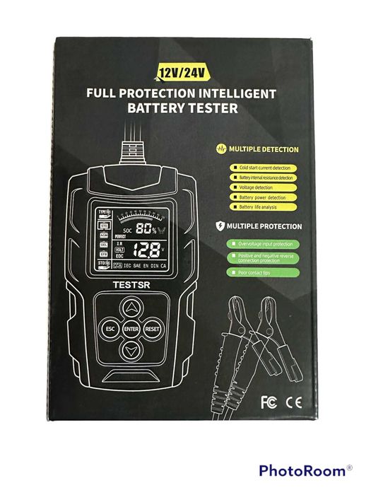 Тестер аккумуляторных батарей FOXSUR FBT200 12V/24V 3-200Ah тестер АКБ