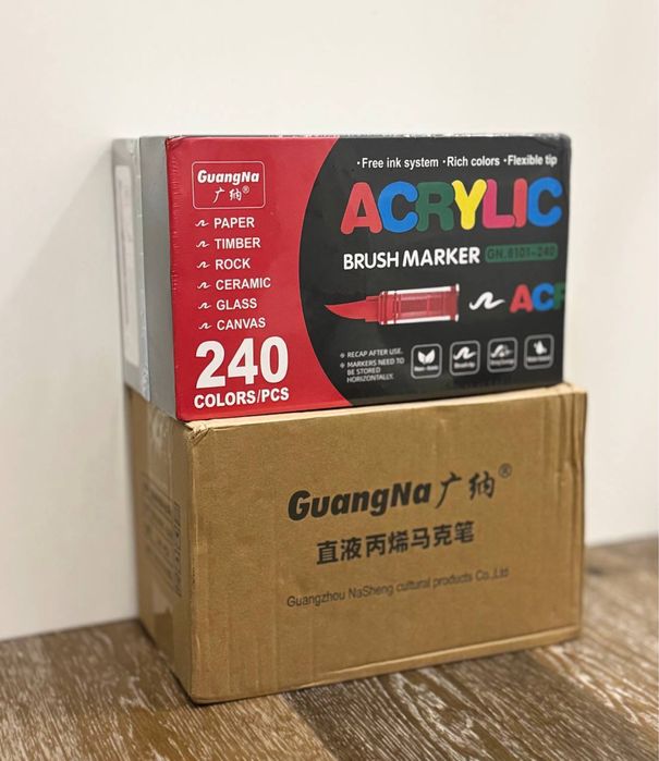 оригінальні акрилові маркери guangna 240