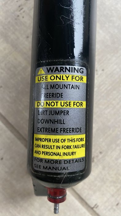 Amortyzator widelec fat bike fatbike 120mm powietrzny