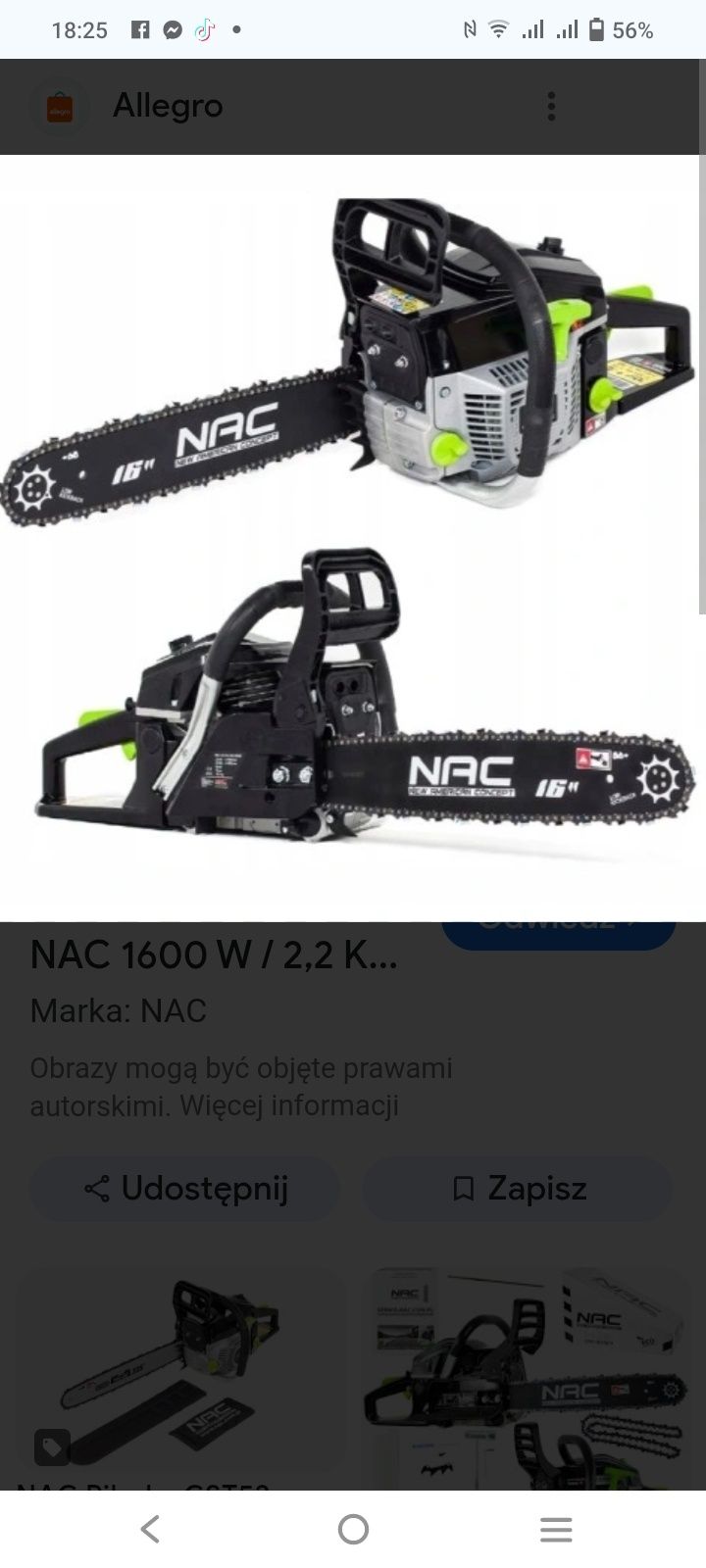 Piła spalinowa NAC CST45-40-02AC. Nowa, gwarancja.