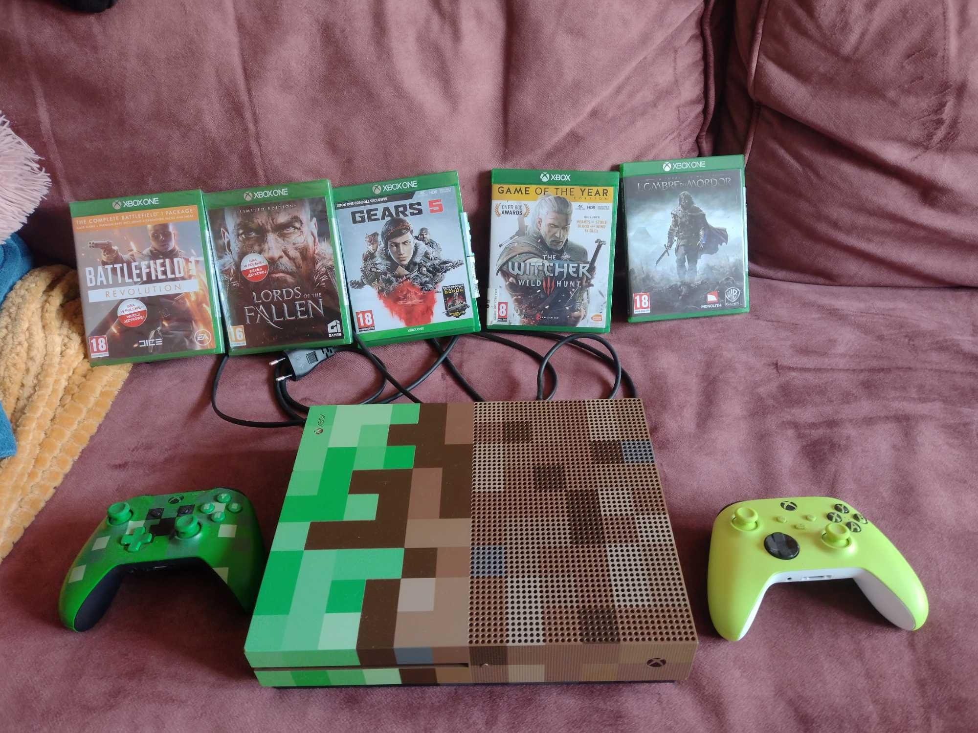 Limitowana konsola XBOX ONE S MINECRAFT 1000GB+GRY