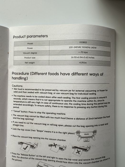 Zgrzewarka próżniowa maszyna do pakowania z folią 30cm Bonsenkitchen