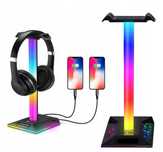 Stojak  Uchwyt słuchawkowy  Podświetlenie RGB 2XUSB Sterowanie dotykow