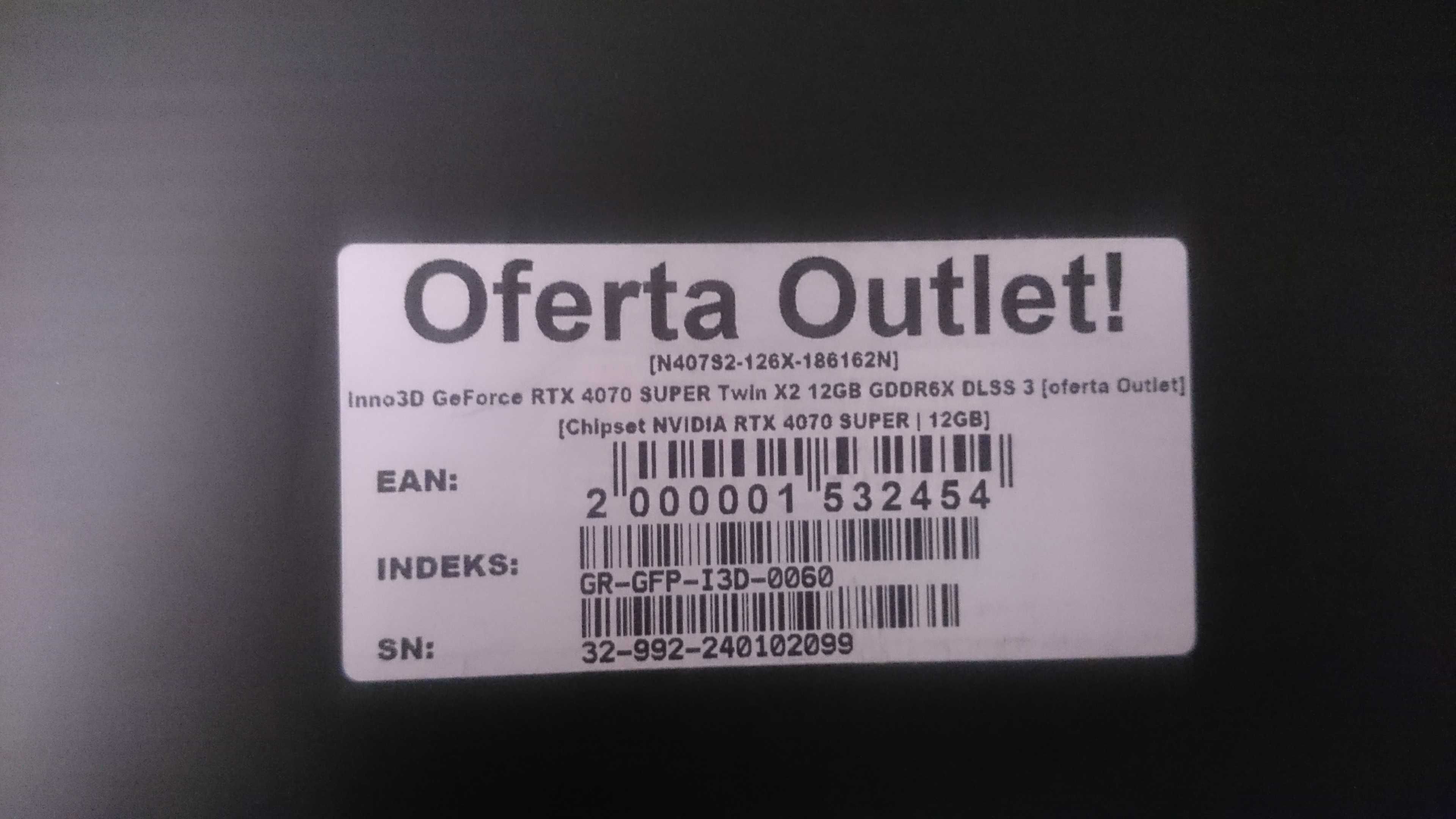 Karta graficzna INNO3D Geforce RTX 4070 SUPER TWINX2 12GB