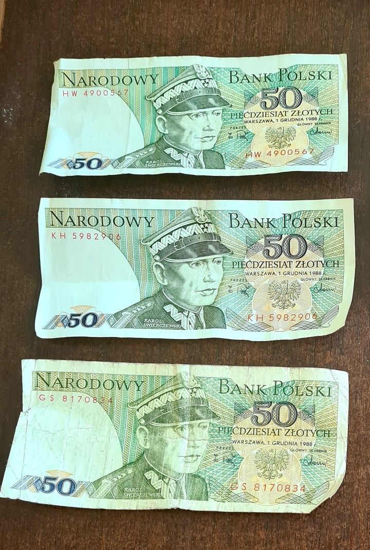 Stare banknoty 50zl z 1988