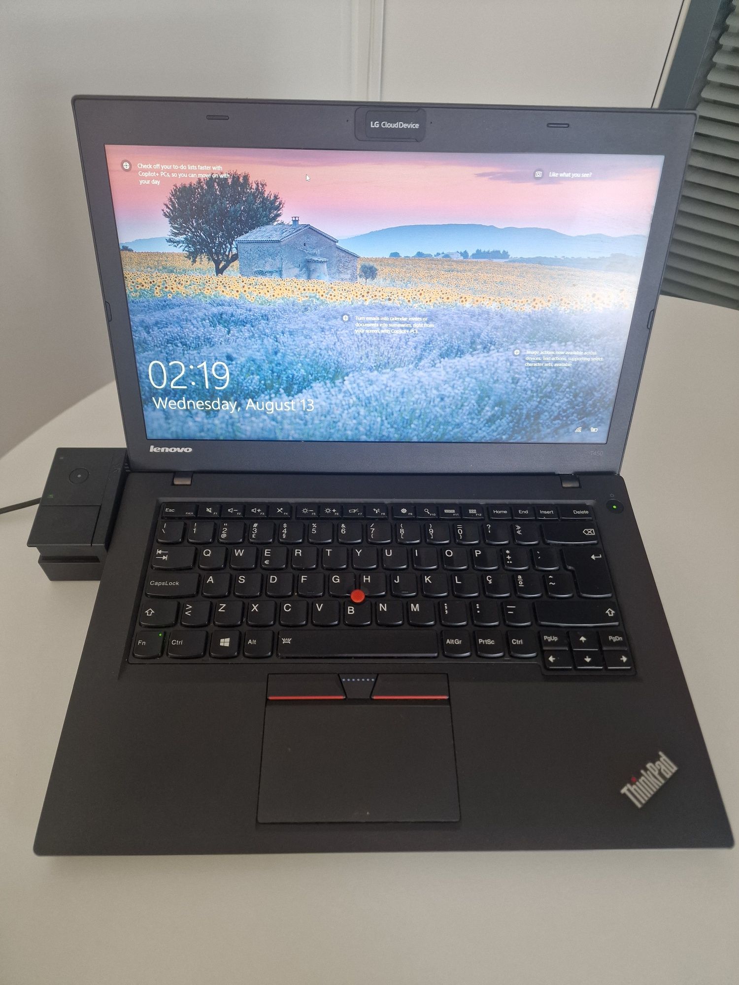 Portátil Lenovo T450, i5-4300U, 16Gb RAM, 240Gb SSD + Dock Station