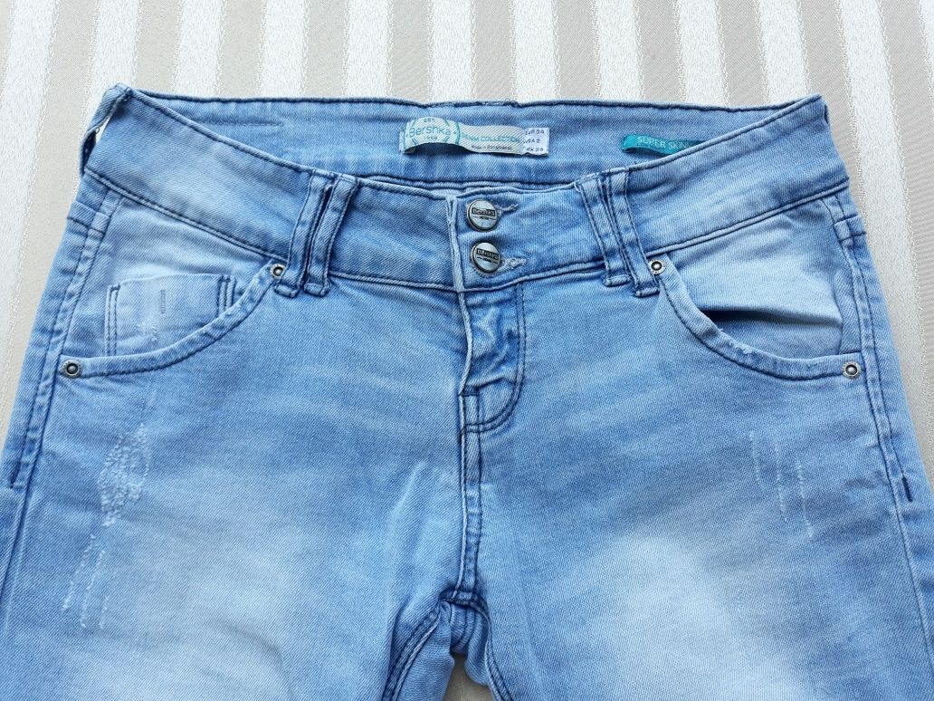 3 sztuki x spodnie dżinsowe długie dopasowane r. 34 XS jeans