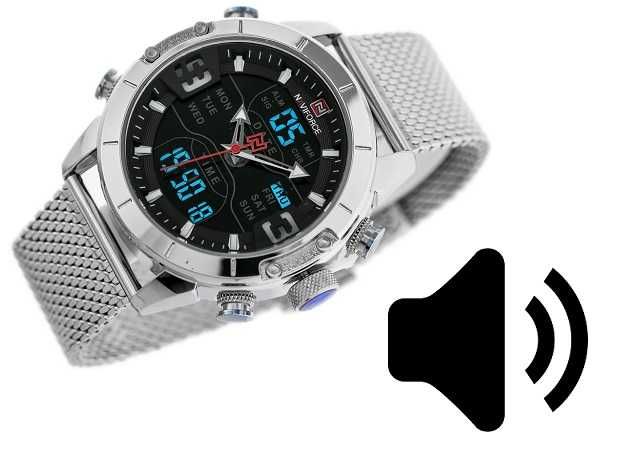 Męski Zegarek Naviforce elegancki na bransolecie dużo funkcji