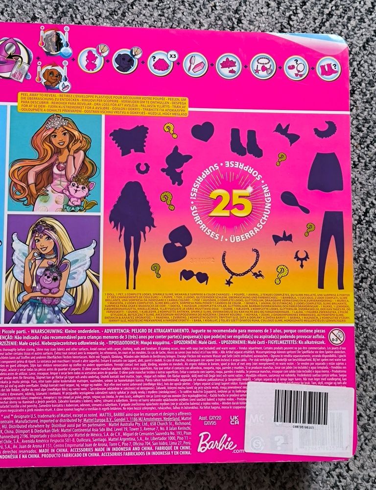 Lalka Barbie Color reveal Jednorożec niespodzianka urodziny prezent