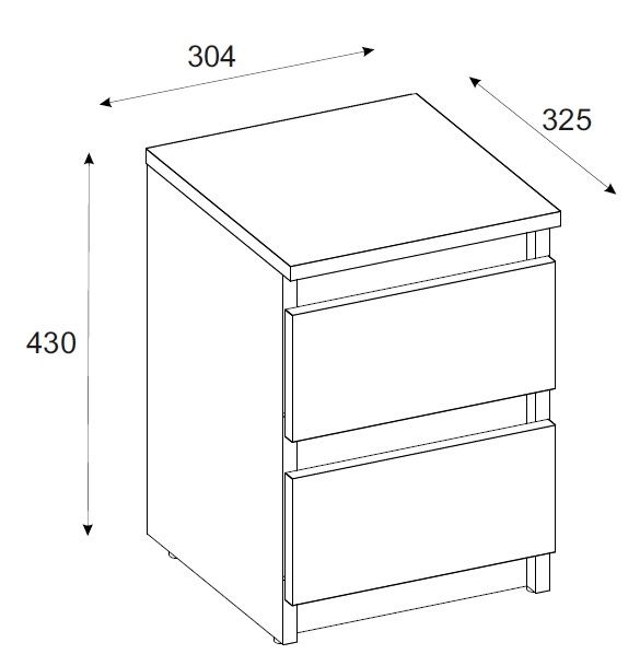 Szafka nocna biały mat