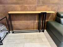 Konsola drewno lite stal industrial