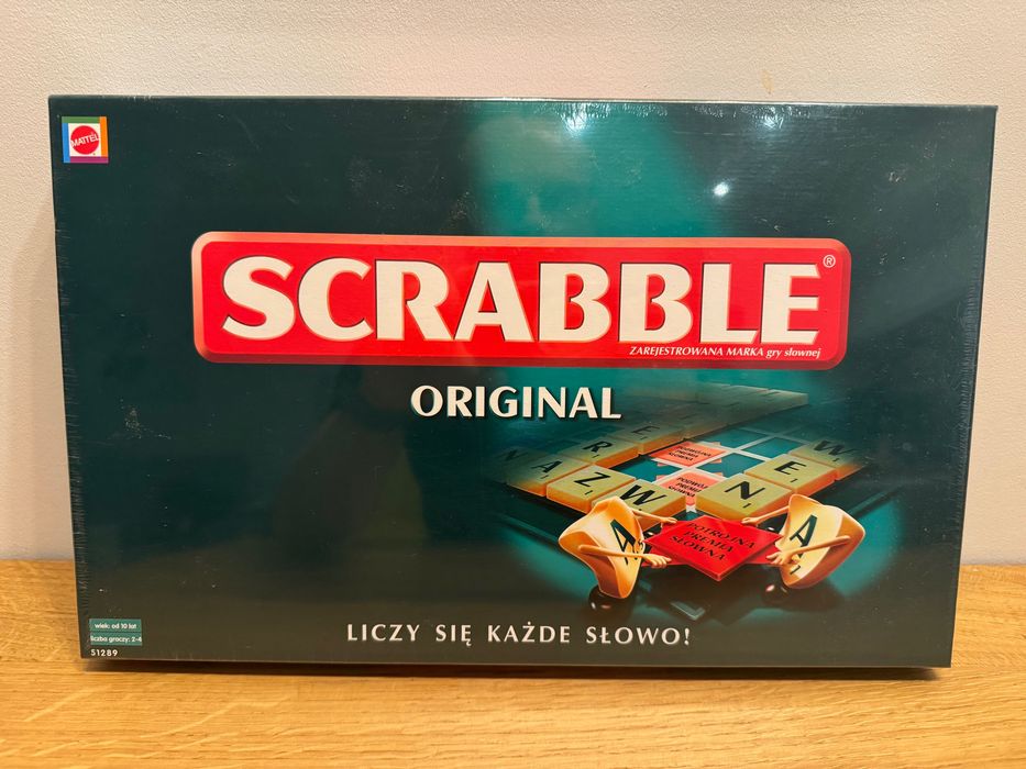 NOWA gra Scrabble Original (Mattel) UNIKAT 2005r. ed. PL, Kod: 51289