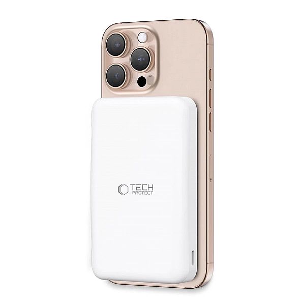 Powerbank Tech-Protect PB24 LifeMag QI2 MagSafe 10000 mAh - biały