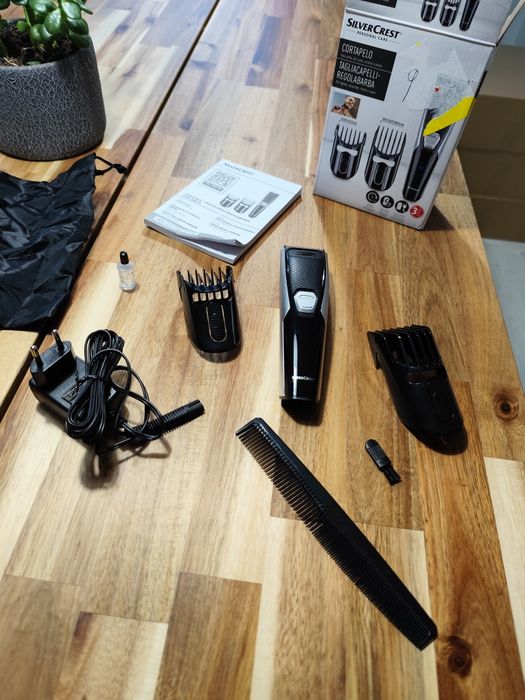 Kit máquina corta cabelo bateria nova