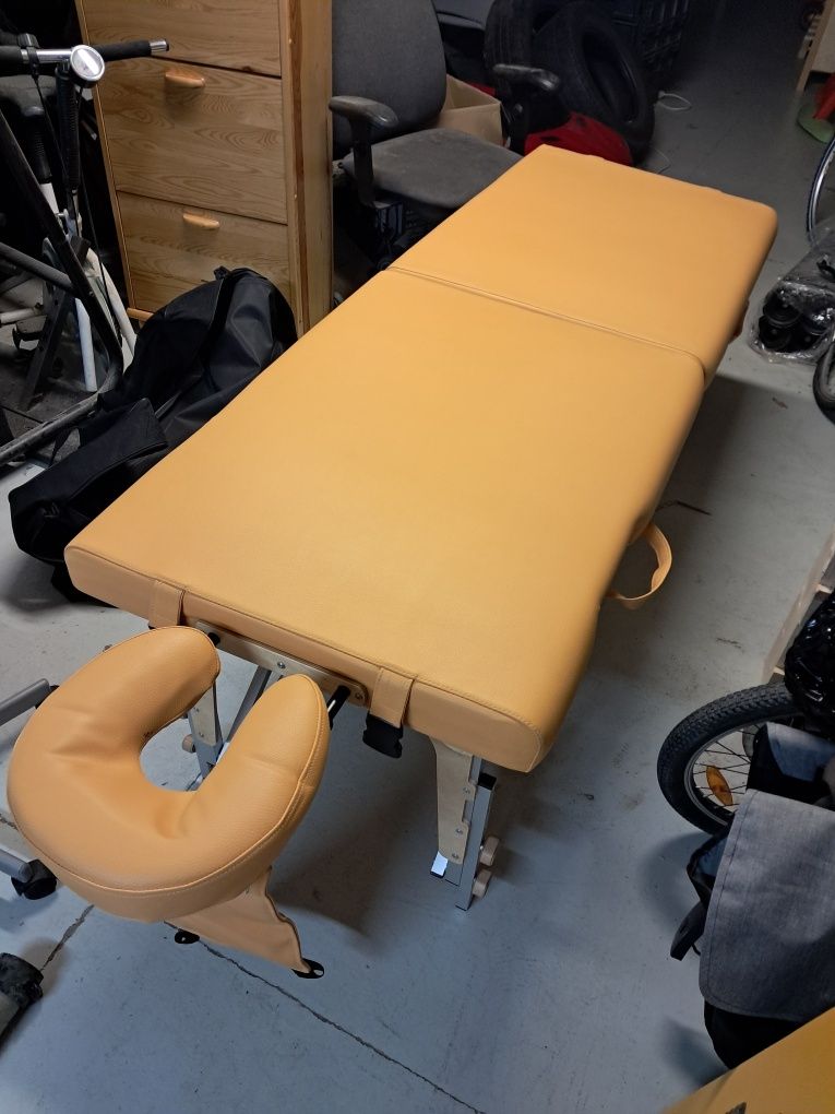 Łóżko do masażu aluminiowe nogi+ torba+wałek+ akcesoria