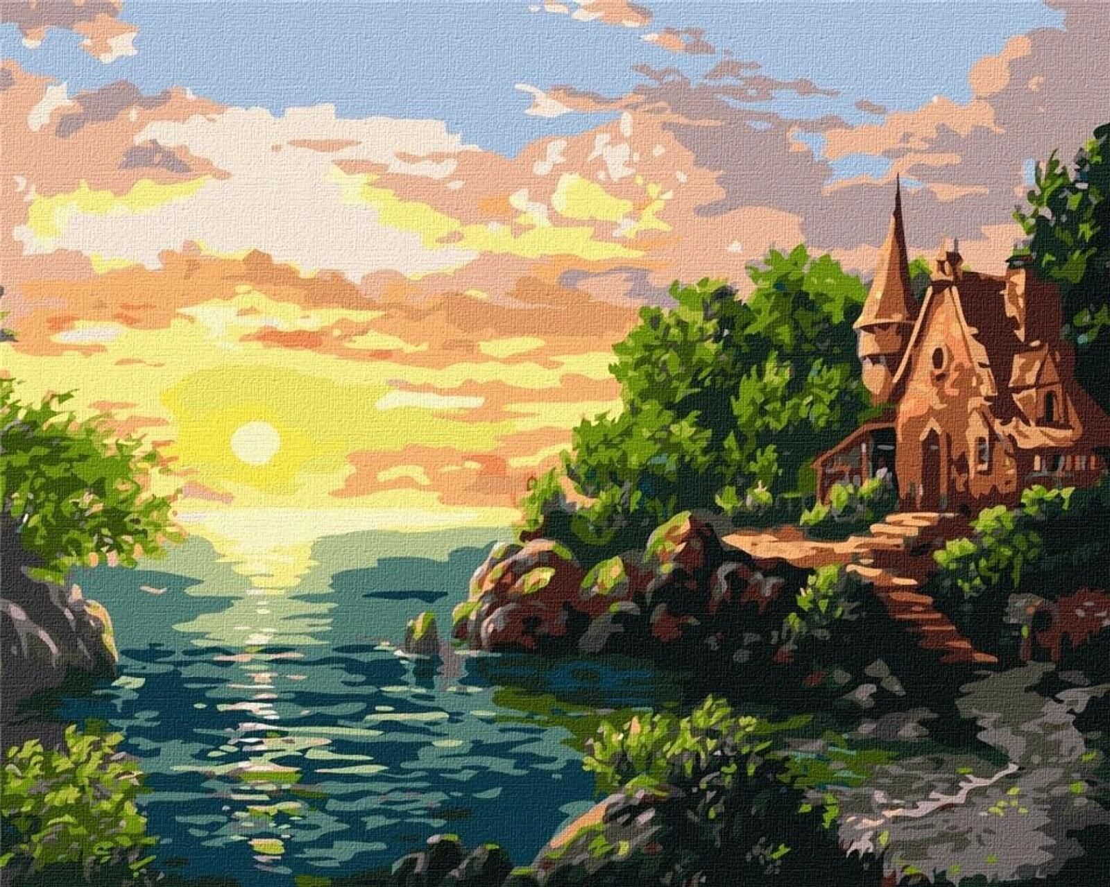 Malowanie po numerach - Zachód słońca 40x50cm Ideyka pudełko,