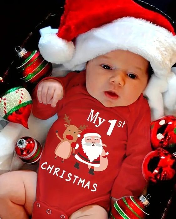 Новорічний боді 9-12 місяців