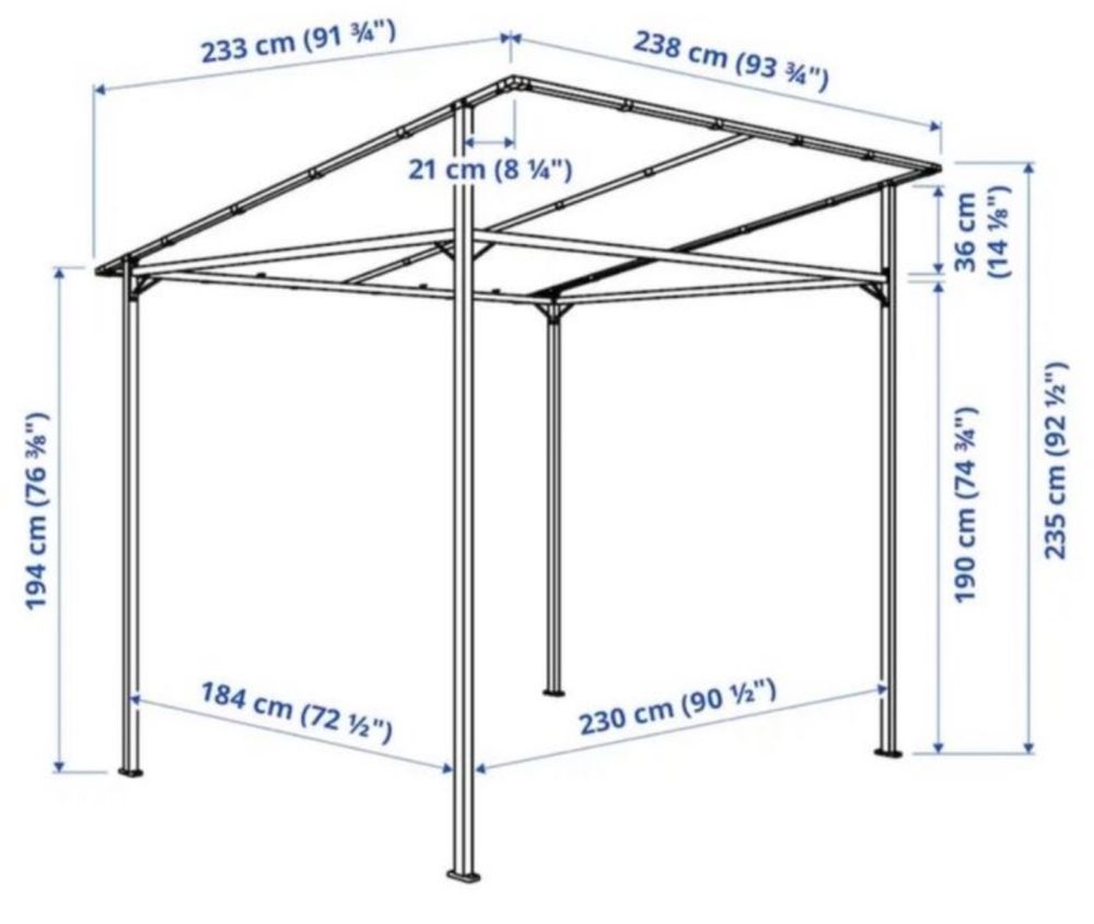 Altanka zadaszewnie Gunnon Ikea