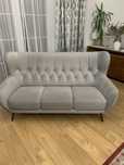 Sofa uszak 3-osobowa szary KELSO
