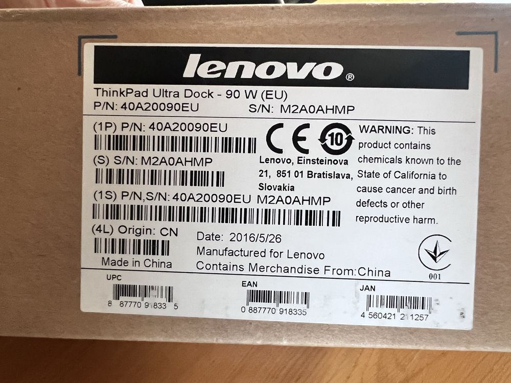 Stacja dokująca Lenovo ThinkPad ultra dock