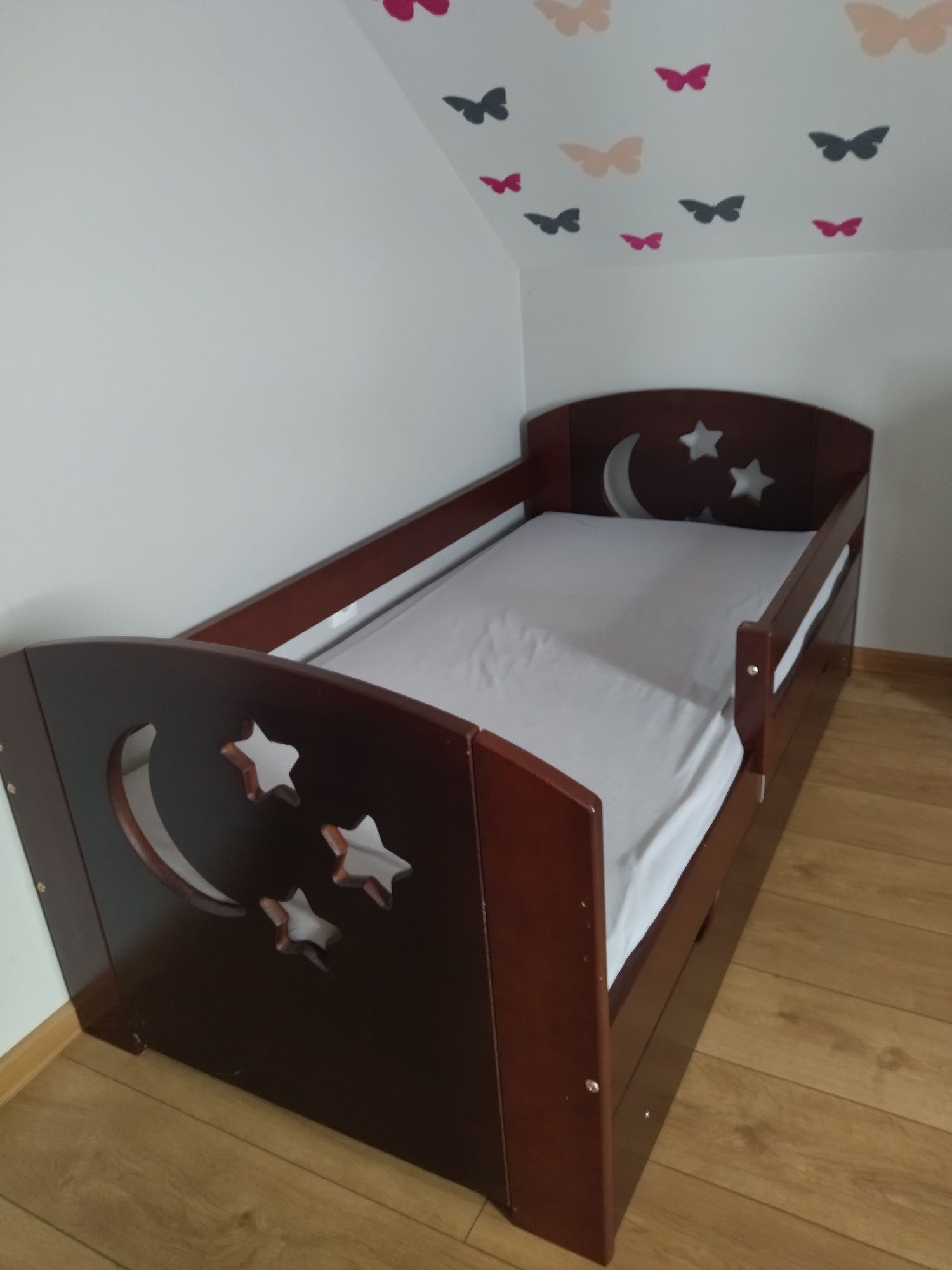Łóżko drewniane 160x80 +szuflada +materac