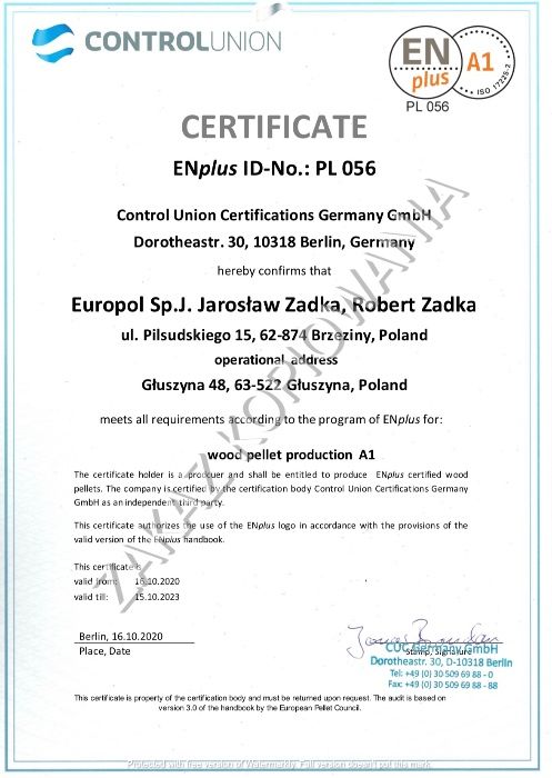 Pellet Drzewny EuroPellet Premium A1