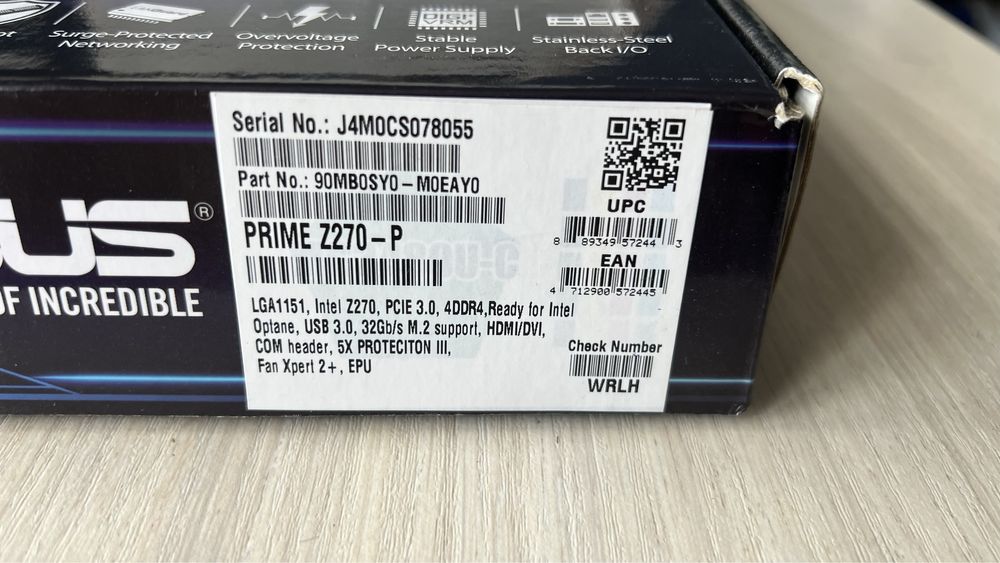 Материнська плата ASUS PRIME Z270-P