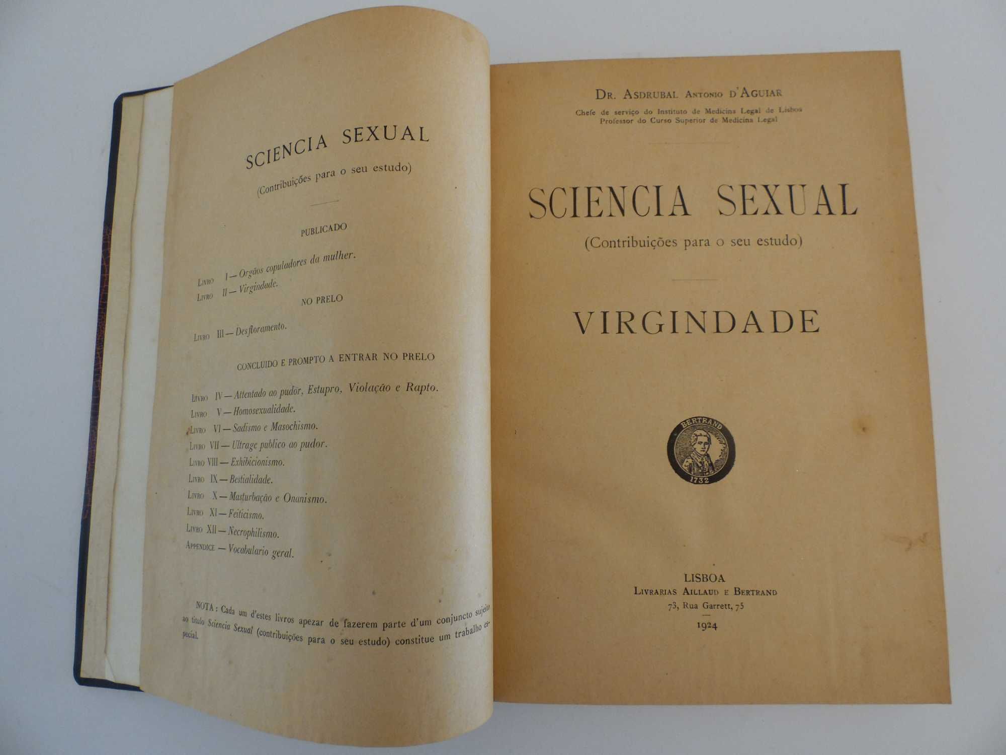 Par de Livros Sciencia Sexual - 1923/1924
