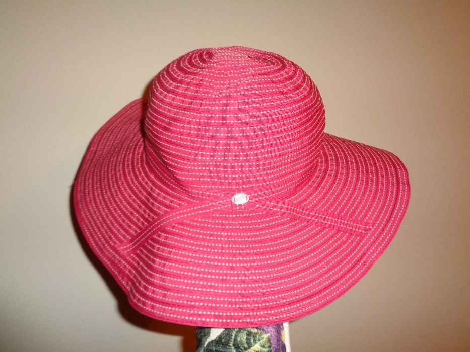 RADLEY modny LUX różowy letni plażowy NOWY kapelusz duże rondo lato