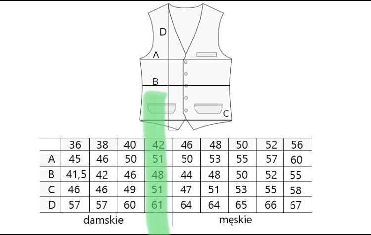 Kamizelka żakardowa damska - rozmiar 42