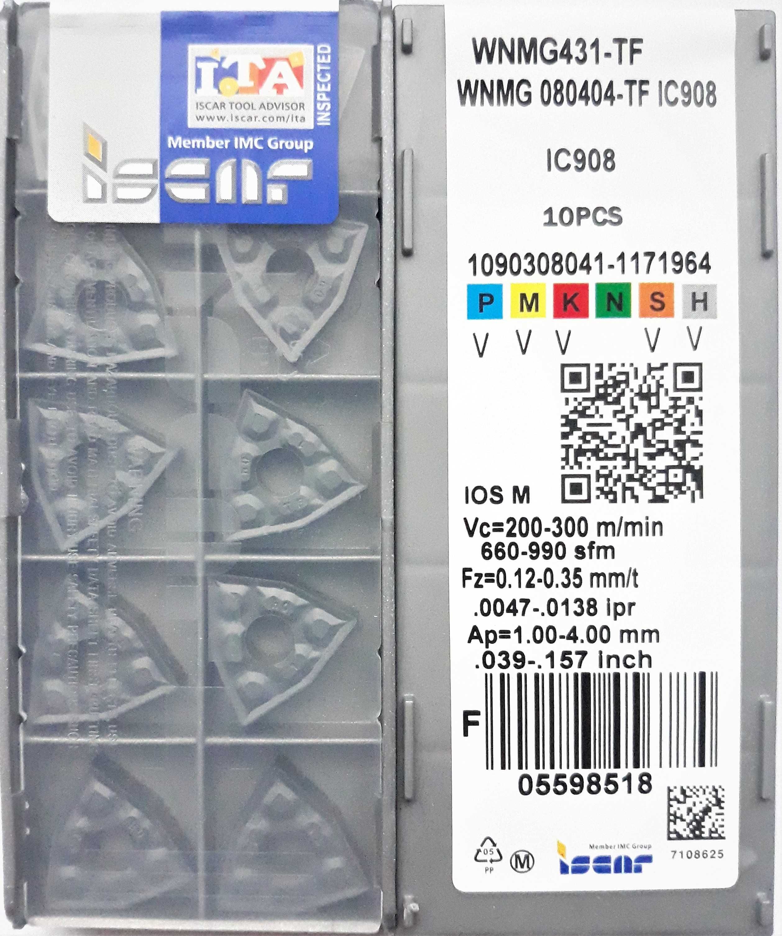 Płytki WNMG 080404 IC908 ISCAR