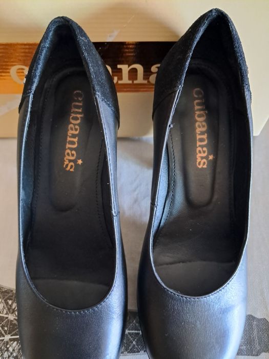 Sapato preto mulher salto alto 39 Cubanas