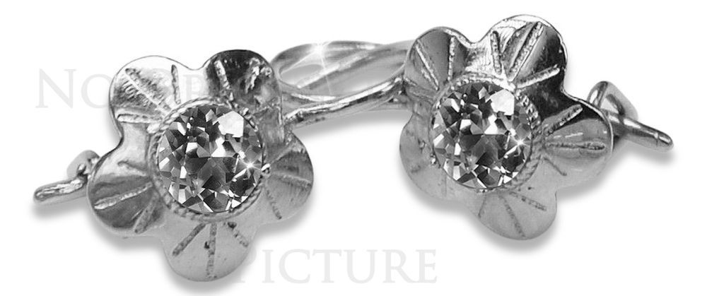 Rosyjskie kolczyki z 14k 585 różowego złota vec028 Rubin